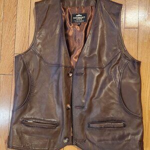 Men's leather vest. Size US Medium, brand new with no tags.